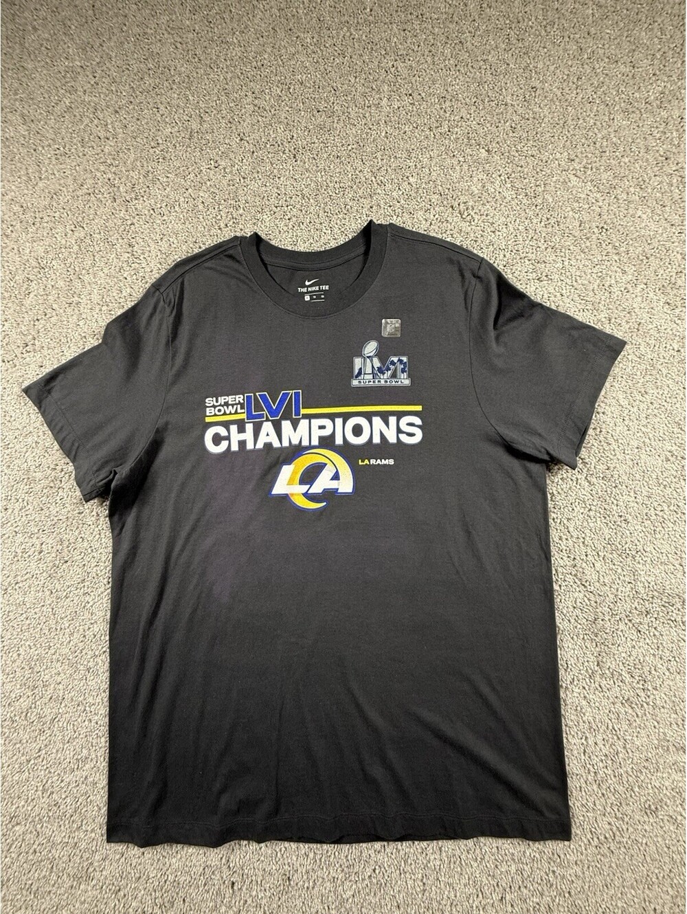 NWOT Nike Los Angeles Rams Super Bowl LVI Champ T-Shirt Size XL